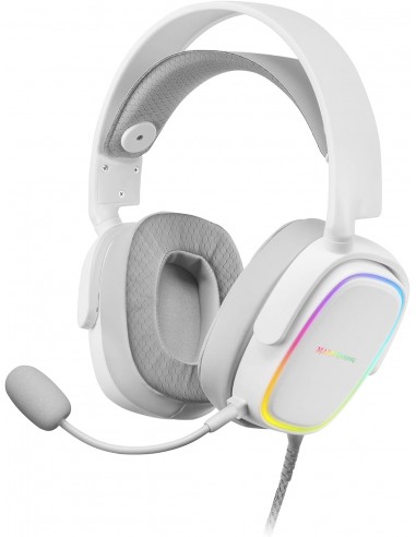 Auricular C/mic Marsgaming Rgb Cable Desmontable Blanco Mhaxw