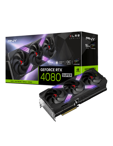 Placa De Video Geforce Pny Rtx 4080 Super Triple Fan Rgb 16gb Gddr6 Oc