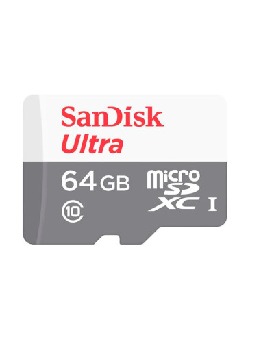 TARJETA MICRO SD SANDISK ULTRA 64GB C10 C/ADA 100M