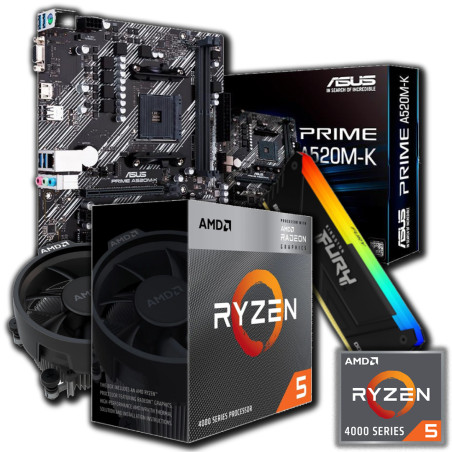 COMBO ACTUALIZACIÓN AMD RYZEN 5 4600G + MB A520M-K + 16GB 3200MHZ (2X8GB)