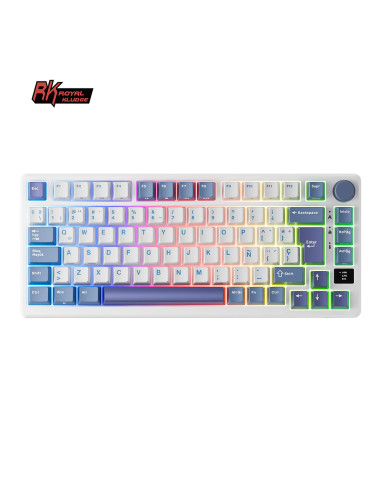 Teclado Rkm75 Wireless Taro Milk Switch Silver 75%