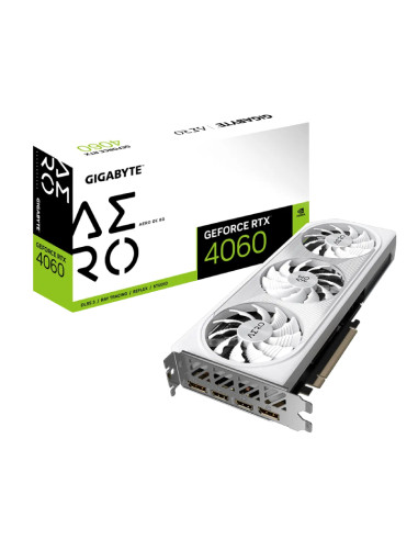 Placa De Video Geforce Gigabyte Rtx 4060 Aero Oc 8gb White