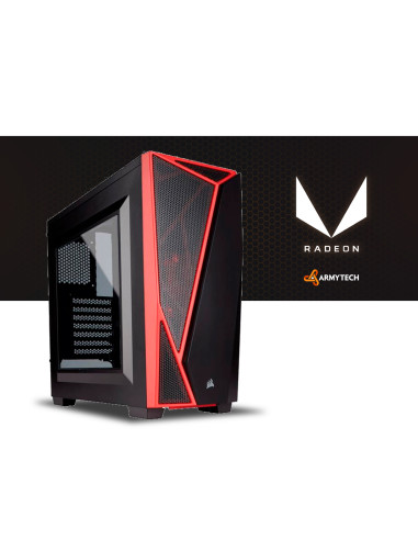 Pc Diseño Intel I5 10400f H510m 16gb Ssd 512gb Gtx 1650 4gb 600w 80+ Carbide Spec-04 Black/red