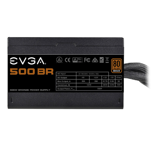 Fuente Gamer Evga 500w 80+ Bronze 500br