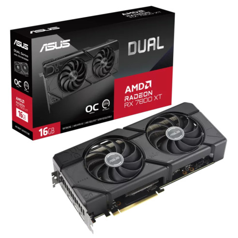 Placa De Video Asus Radeon Rx 7800 Xt 16gb Dual Oc