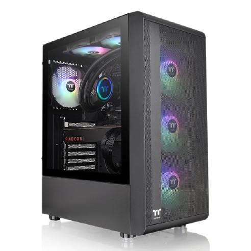 Gabinete Thermaltake S200 Tg Fan Argb X4 Mid Tower Atx Black