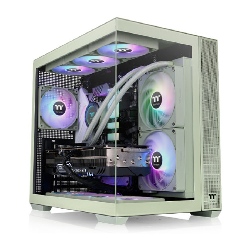 Gabinete Thermaltake View 380 Tg Mid Tower Atx X4 Matcha Green