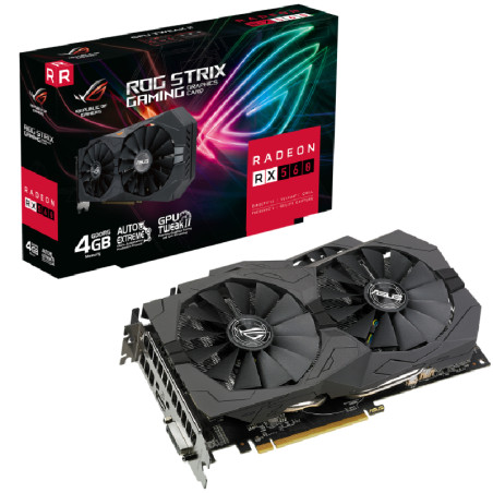 Placa De Video Asus Radeon Rx 560 4gb Gddr5 Rog Strix