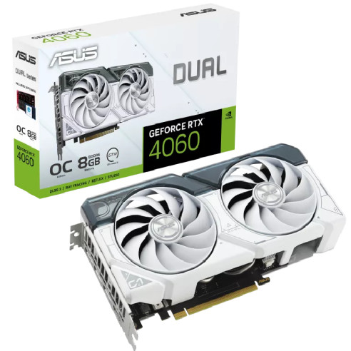 Placa De Video Geforce Asus Rtx 4060 Dual Oc 8gb White