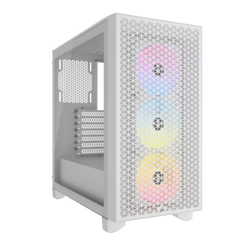 Gabinete Corsair 3000d Airflow Rgb Tg Mid-tower White Fan X3