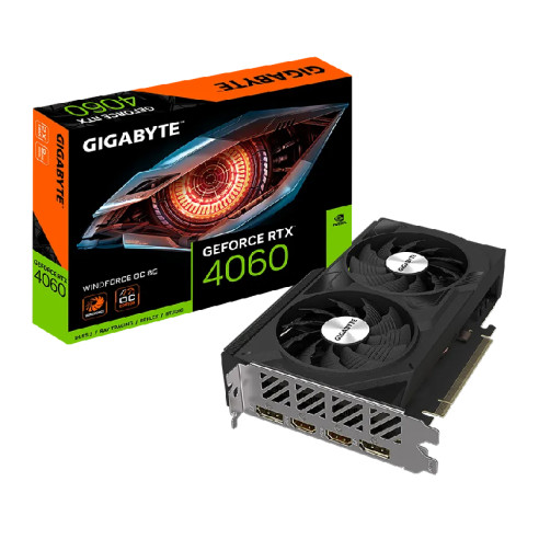 Placa De Video Geforce Gigabyte Rtx 4060 Windforce Oc 8gb