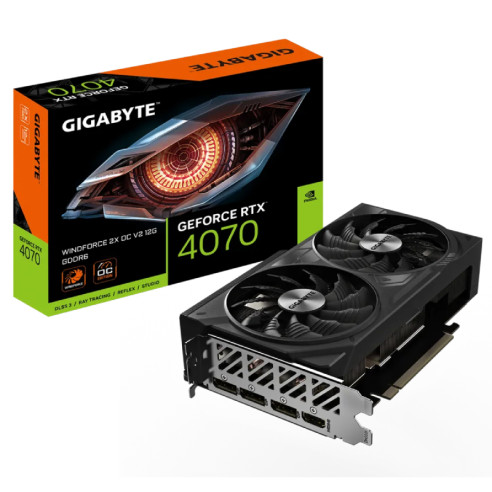 Placa De Video Geforce Gigabyte Rtx 4070 12gb Windforce 2x Oc V2