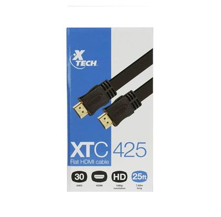 CABLE XTECH PLANO HDMI a HDMI 7.62 MTS