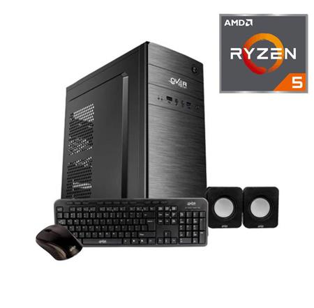 PC Oficina AMD Ryzen 5 5600G 8GB SSD NVMe 256GB A520 GAB KIT